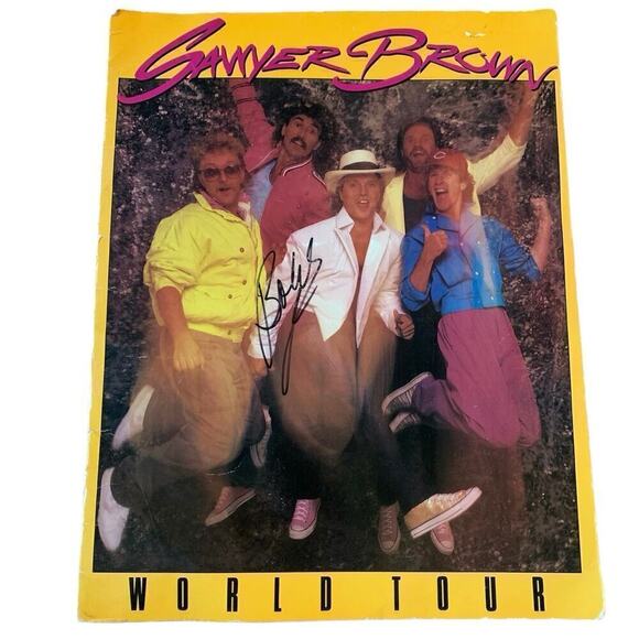 Sawyer Brown 1986 Signed World Tour Program Midland Michigan 14x11 Vintage - Picture 1 of 7